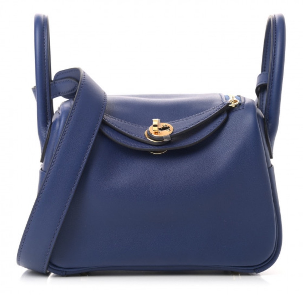 SOLD——Hermes Mini Lindy Bleu Saphir